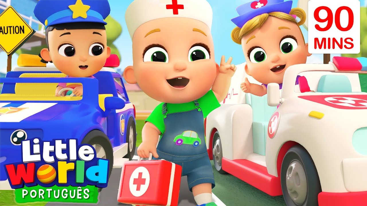 As Rodas da Ambulância do Nico e da Nina! | O Mundo de Nina e Nico - Little World Português