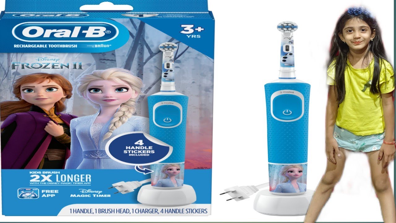 jaisvi ka new oral-B electric toothbrush || favorite character Elsa (frozen) automatic toothbrush