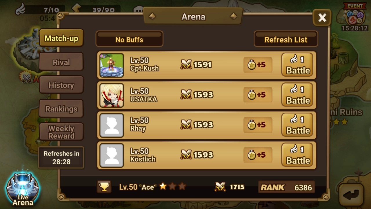Summoners war bg - Ace vs Cpt.Kush