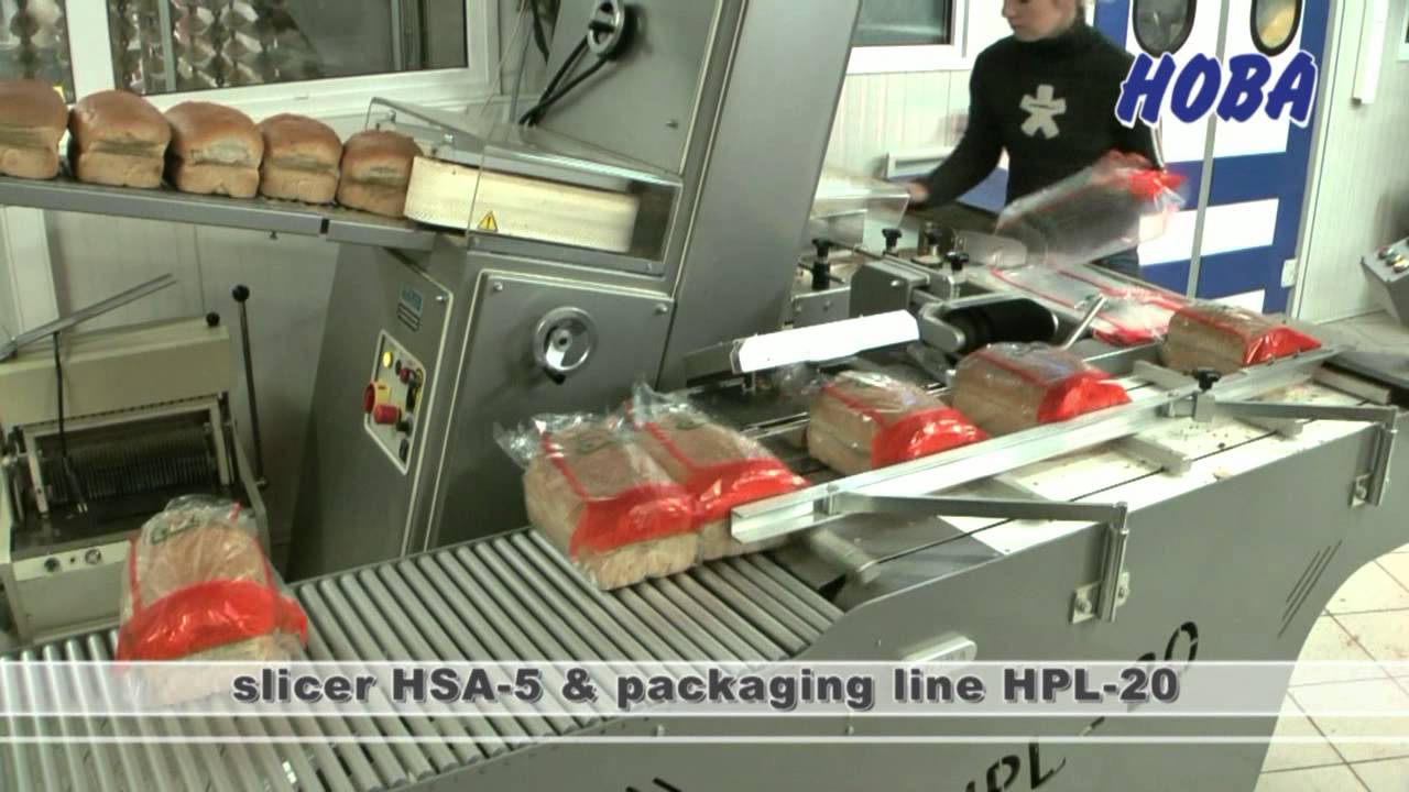 HOBA - Bread Slicer HSA-5, Bread Packing Line HPL-20 semi-automatic
