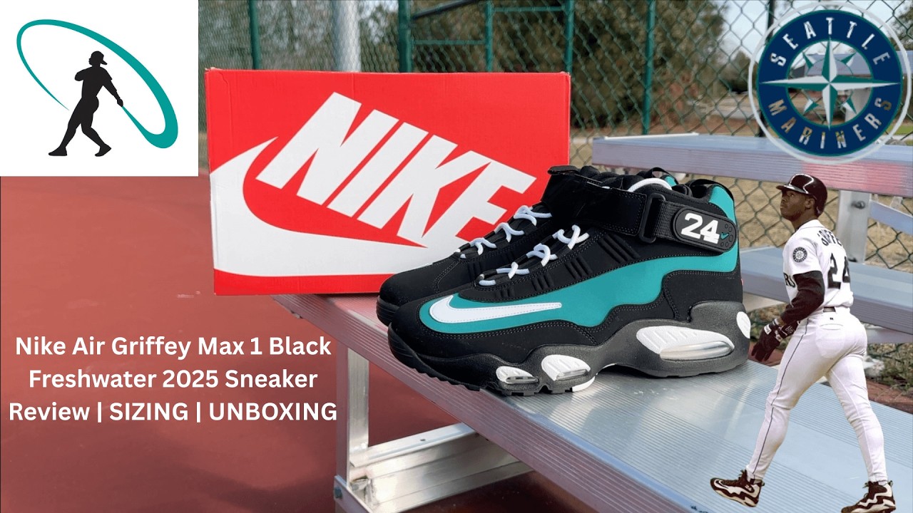 Nike Air Griffey Max 1 Black Freshwater 2025 Sneaker Review | SIZING | UNBOXING | CHANNELADRIANTV
