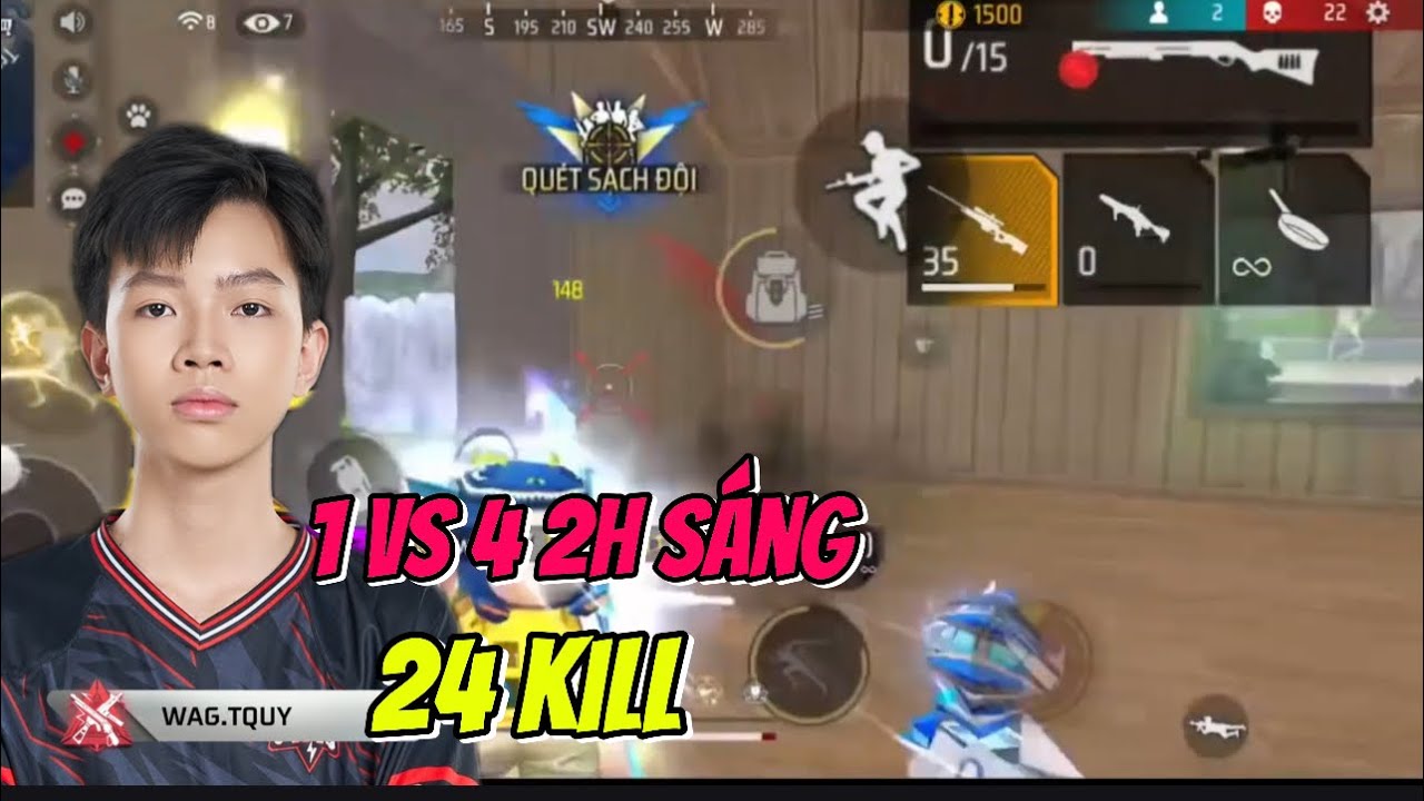 SONG SÁT TQUY VÀ PLS1 SOLO SQUAD GẦN 40 KILL TRÊN LIVE