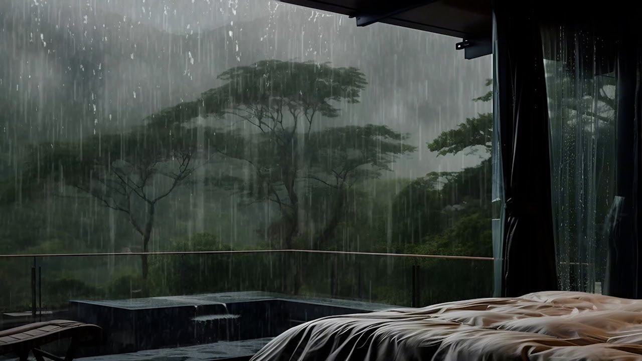 Relaxing Rain Sounds from Bedroom Window 🌧️ Forest Rain Ambience for Deep Sleep #rain