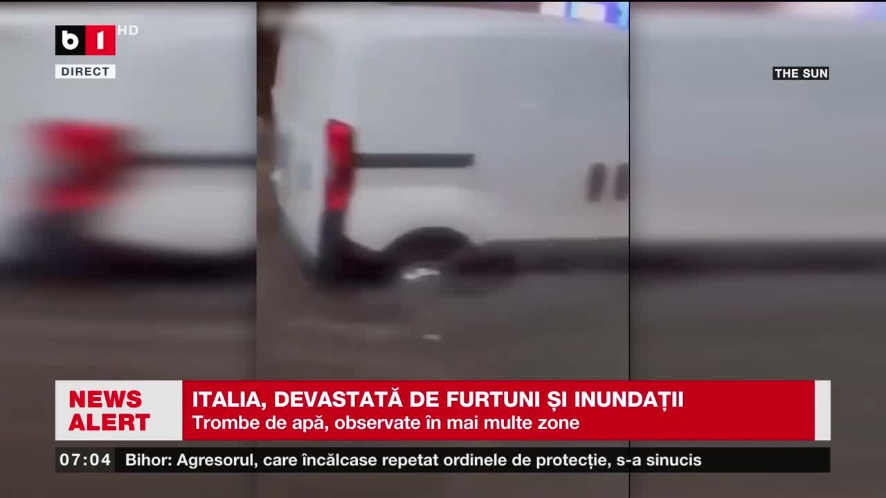 ITALIA, DEVASTATĂ DE FURTUNI ȘI INUNDAȚII. Știri B1TV_23 aug. 2025