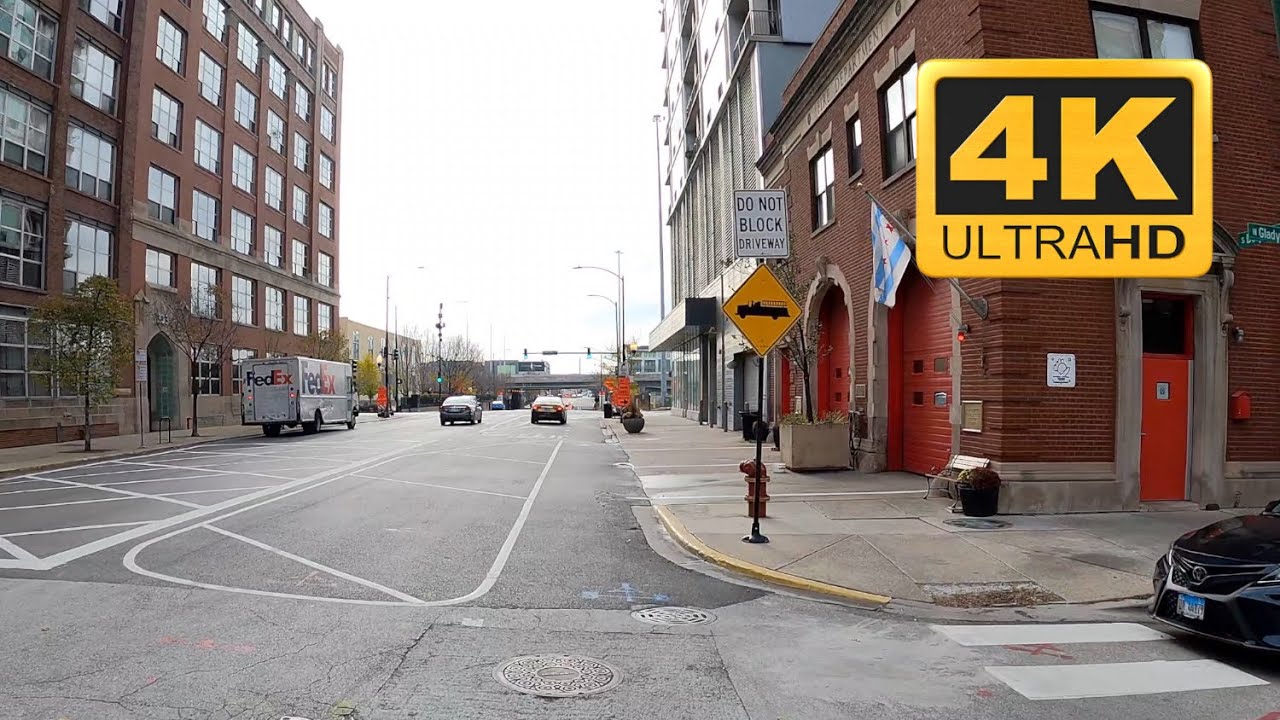 Chicago Downtown Ride | Des Plaines Street Bike Lane [4K]