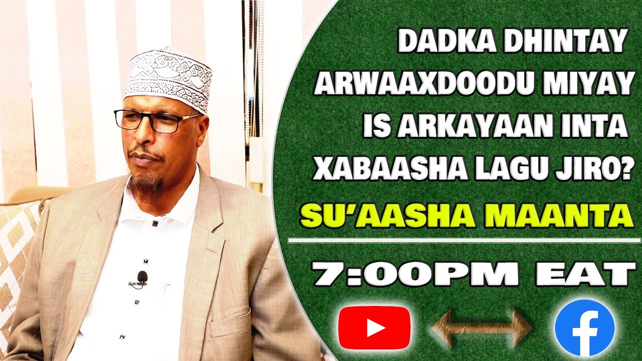 DADKA DHINTAY ARWAAXDOODA MIYAY IS ARKAYAAN INTA XABAASHA LAGU JIRO? ┇SU'AASHA MAANTA