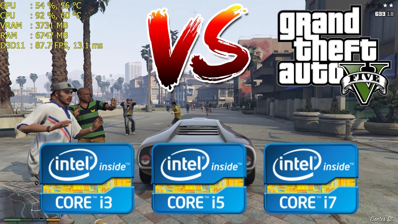 Intel Core i3 против i5 против i7 | GTA V/5 &mdash; Игровая производительность