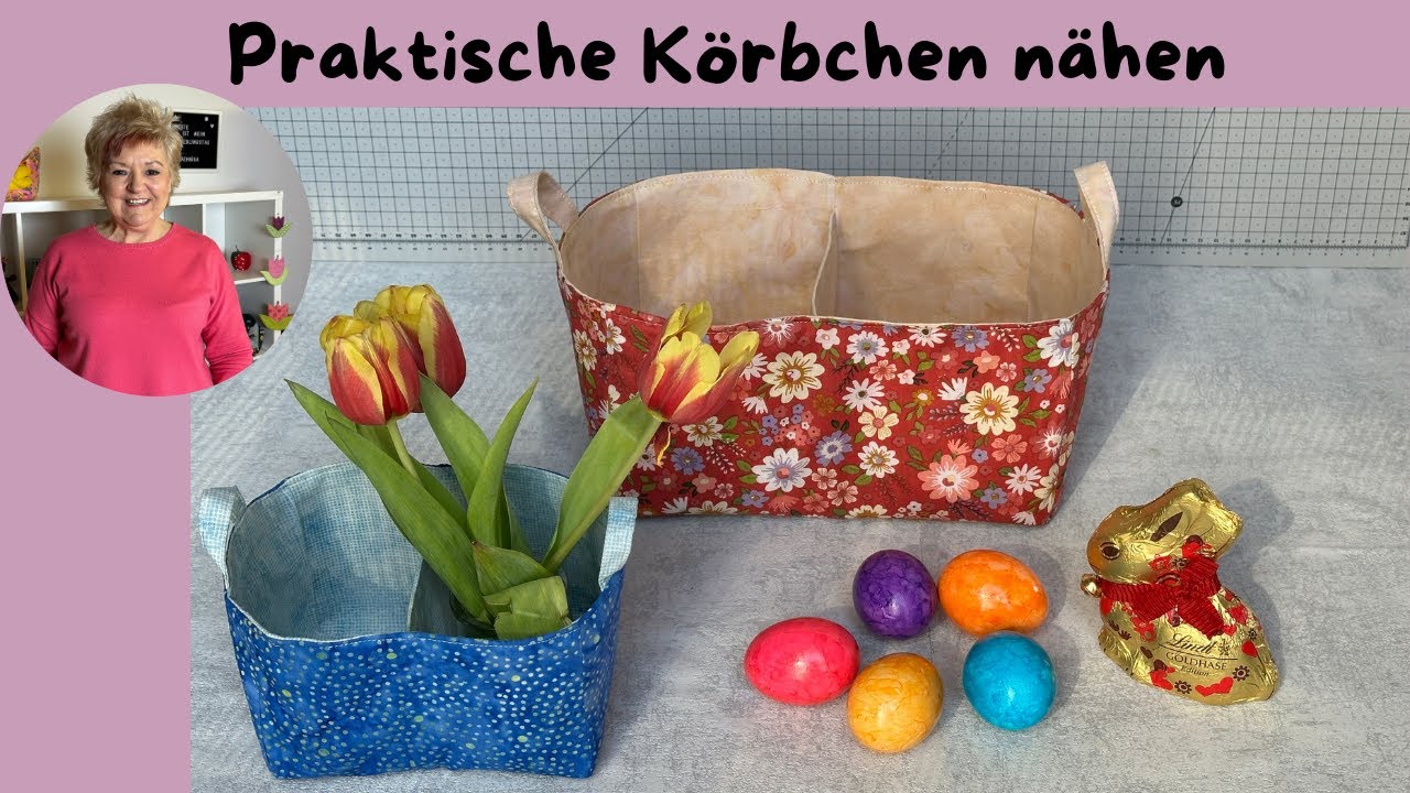 Diy Körbchen mit Unterteilung und Henkel - einfache Anleitung für Anfänger