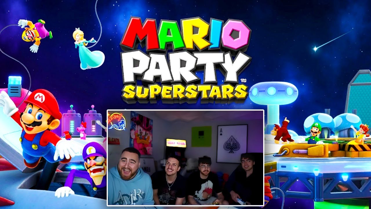 LosPollosTV FUNNIEST Mario Party Superstars Game with Raf Jake and Nick! (AGE RESTRICTED)