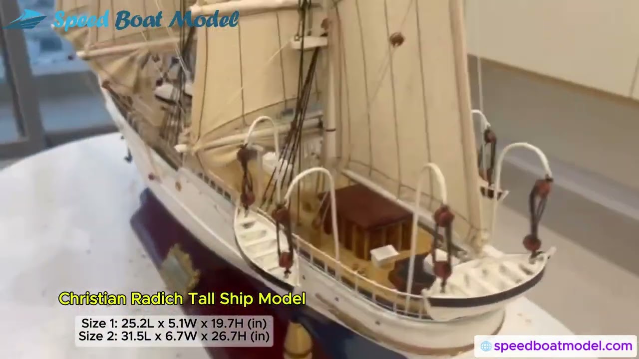 This Christian Radich Model Is a Wooden Work of Art!