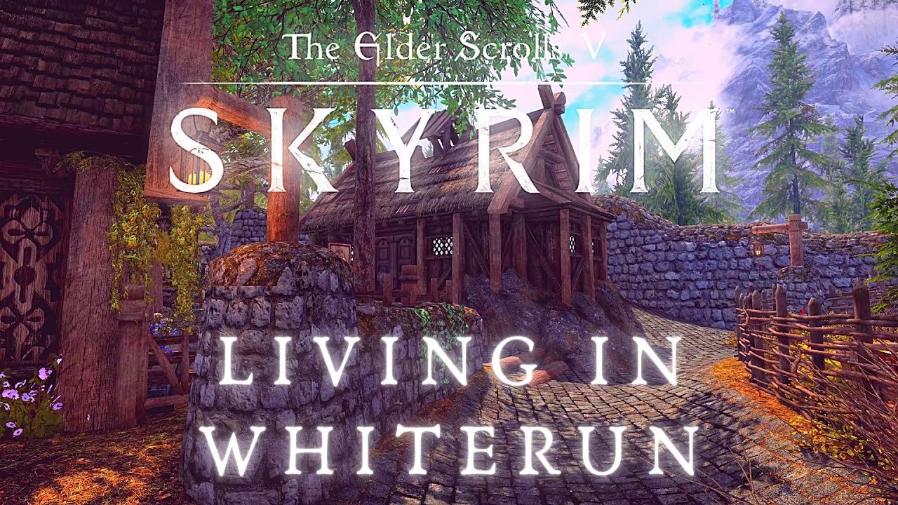 Skyrim SE 4K Music & Ambience | Walking Across Skyrim - Living In Whiterun | Ambient Music
