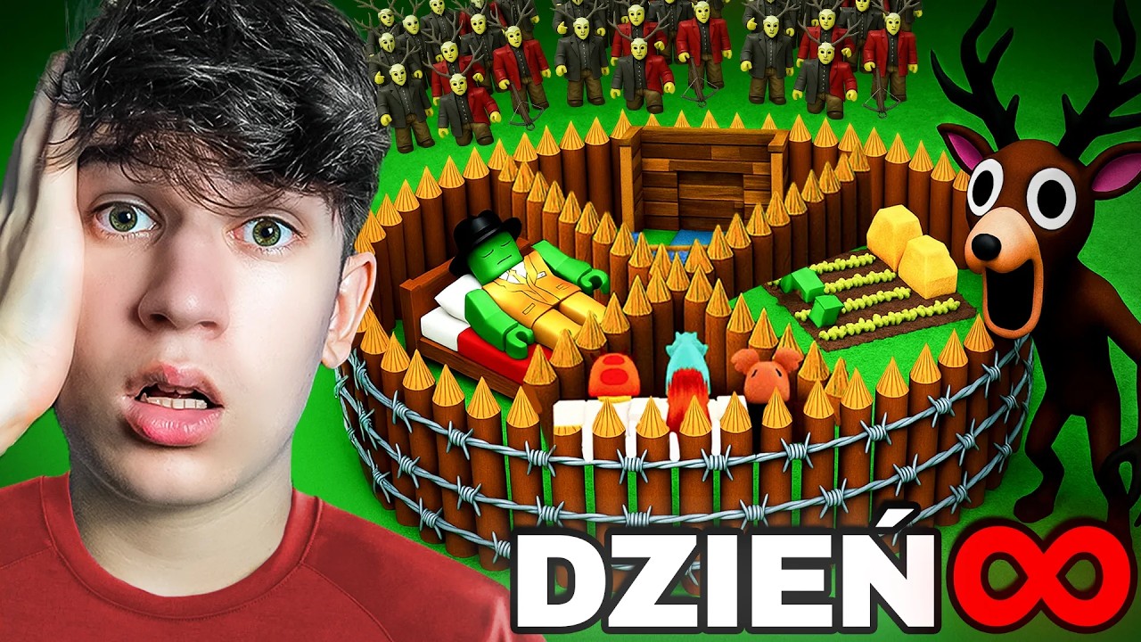 Zbudowałem NAJBEZPIECZNIEJSZĄ AFK bazę w 99 NOCACH w LESIE!