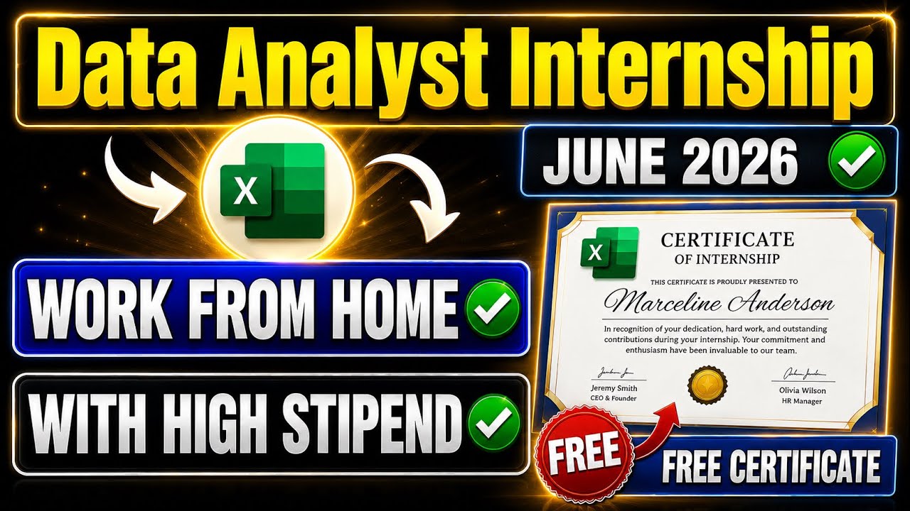 🛑Data Analyst Online Internship Announced 🔥 | Good Stipend + Free Certificate | Open for all