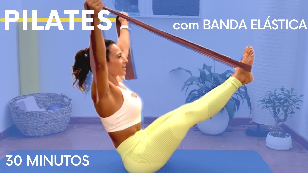 PILATES flow com BANDA ELÁSTICA - 30 minutos! | Carolina NOW #pilates