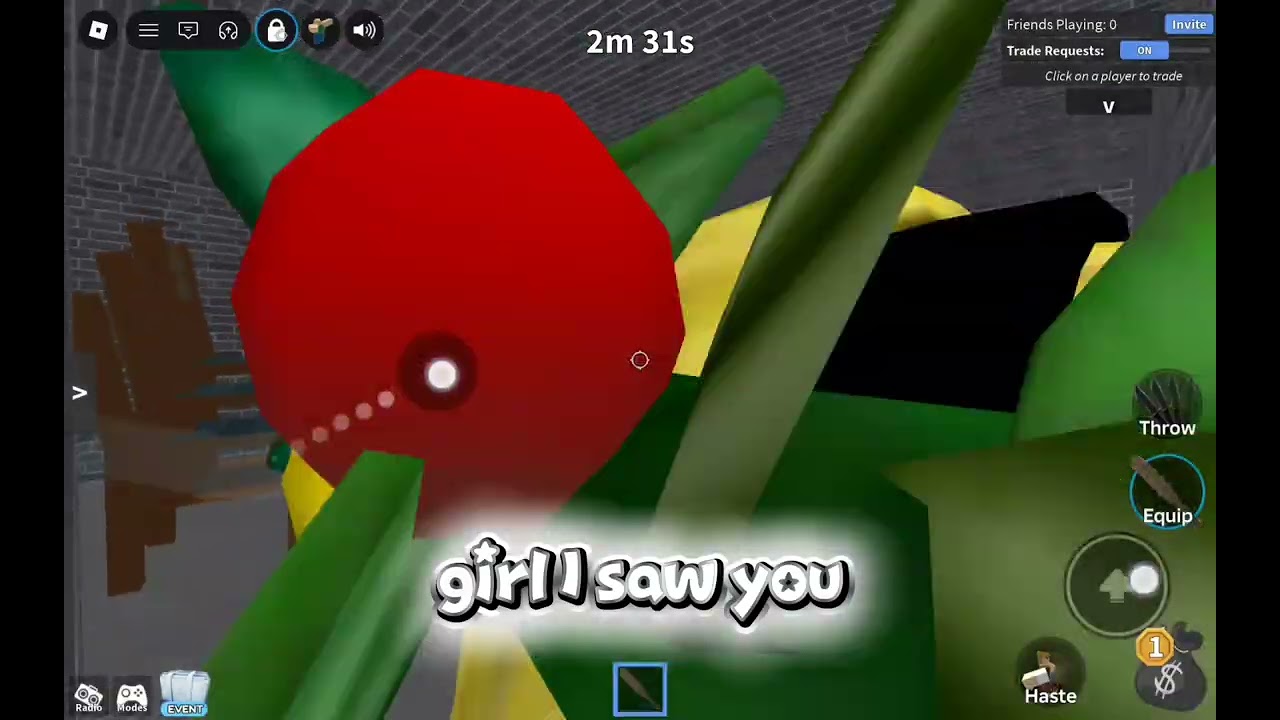 Mmv on mobile!! (BAD hitbox) #mm2 #lag #gameplay