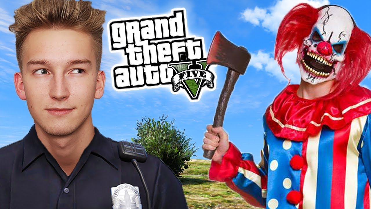 GTA V Policja #3 - KLAUN MORDERCA! 🤡