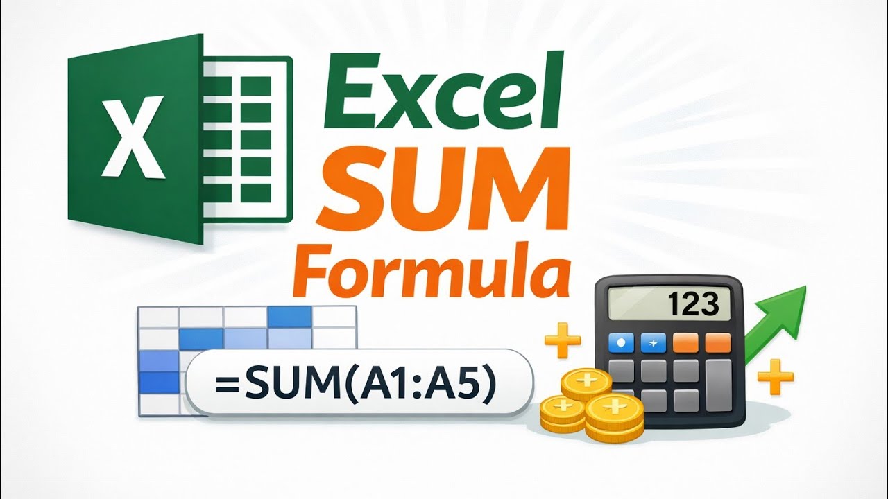 Excel Sum Formula 🔥 in 1 click || Sum Formula hindi mein #excel #exceltips 