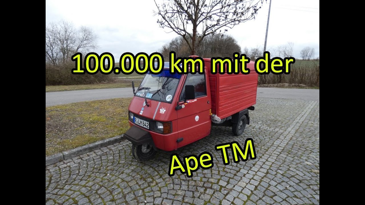 100.000km mit der Ape TM | ein Rückblick auf gute Jahre