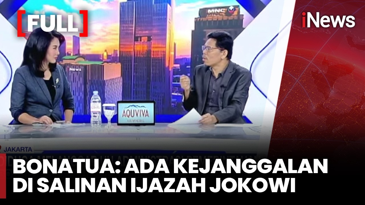 FULL Salinan Lengkap, Bonatua Kuliti Kejanggalan pada Ijazah Jokowi | iNews Pagi 21/2