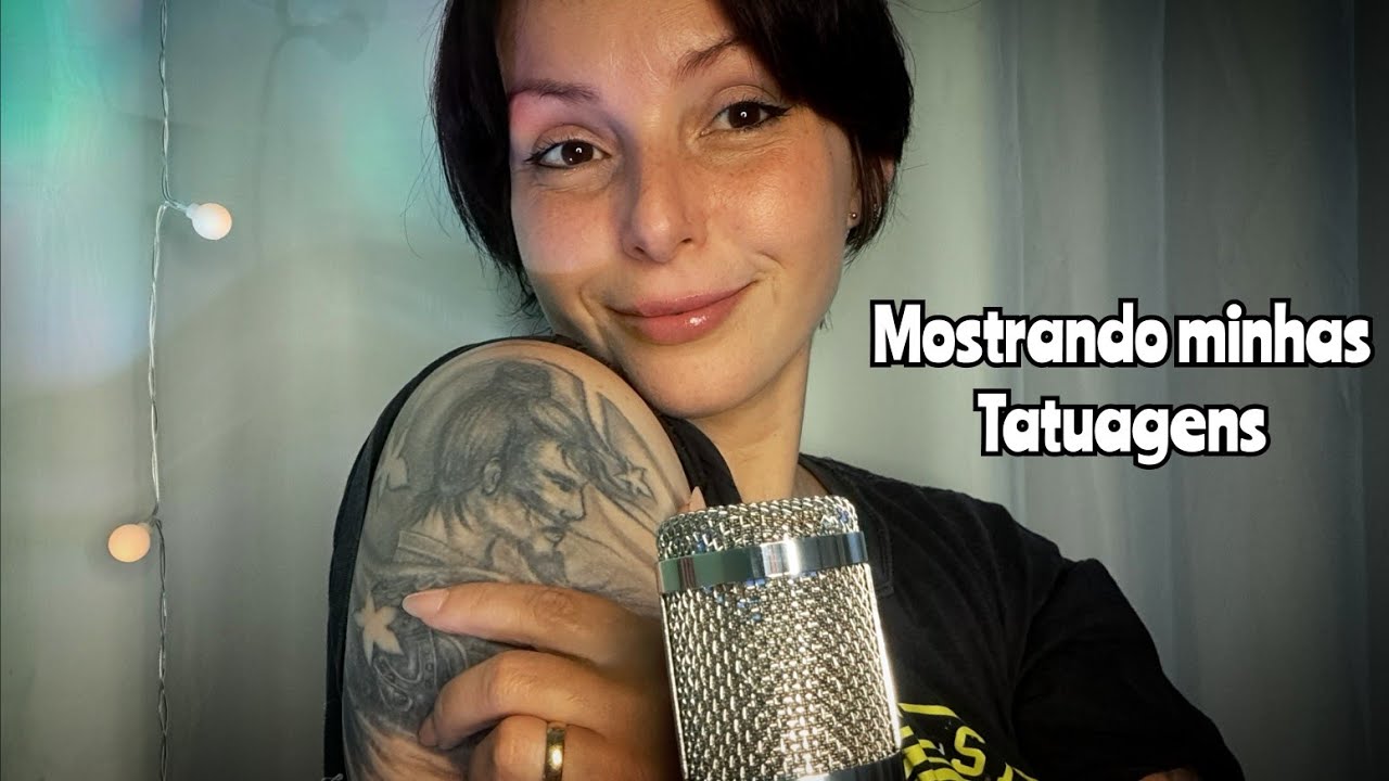 ASMR TOUR PELAS MINHAS TATUAGENS 🐉☠️💞 #asmr