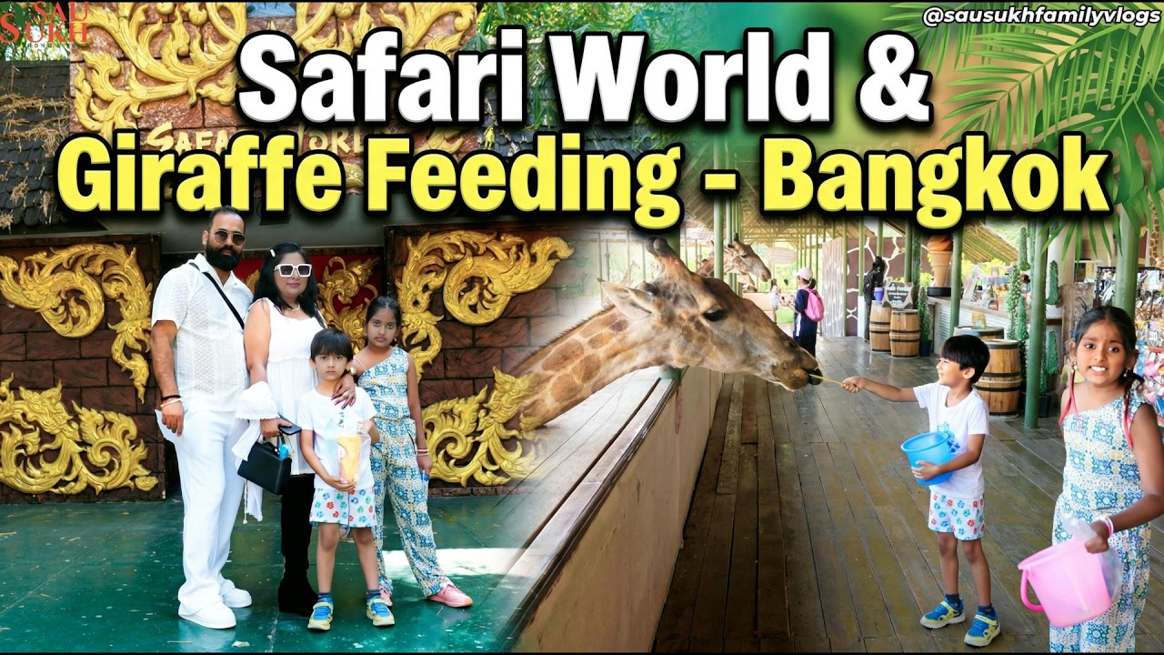 Safari World & Giraffe Feeding - Bangkok #thailand #bangkok #safariworld #giraffe #lion #chimpanzee