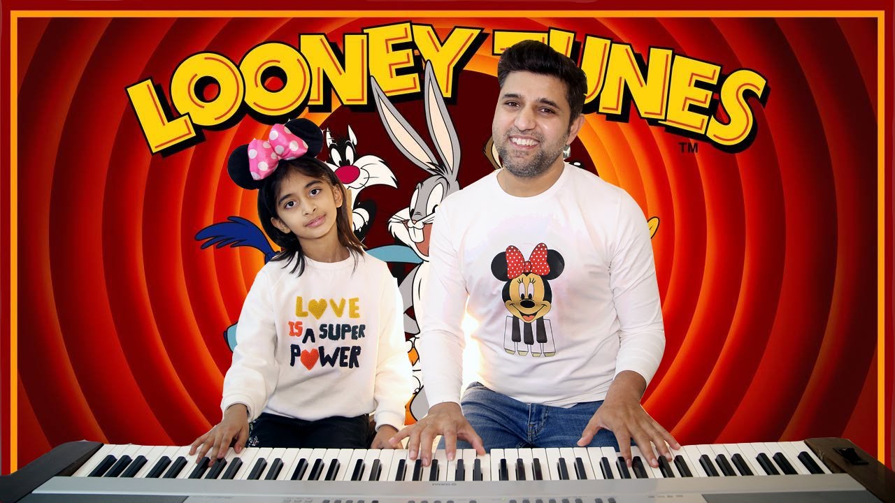 Looney Tunes Theme Piano Duet Cover | Haroon Shad | Juliana Imran| #shorts