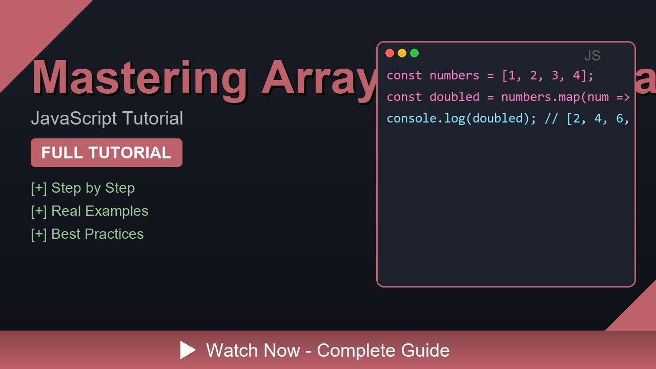 🎓 Mastering Array.map() in JavaScript - Complete JavaScript Tutorial