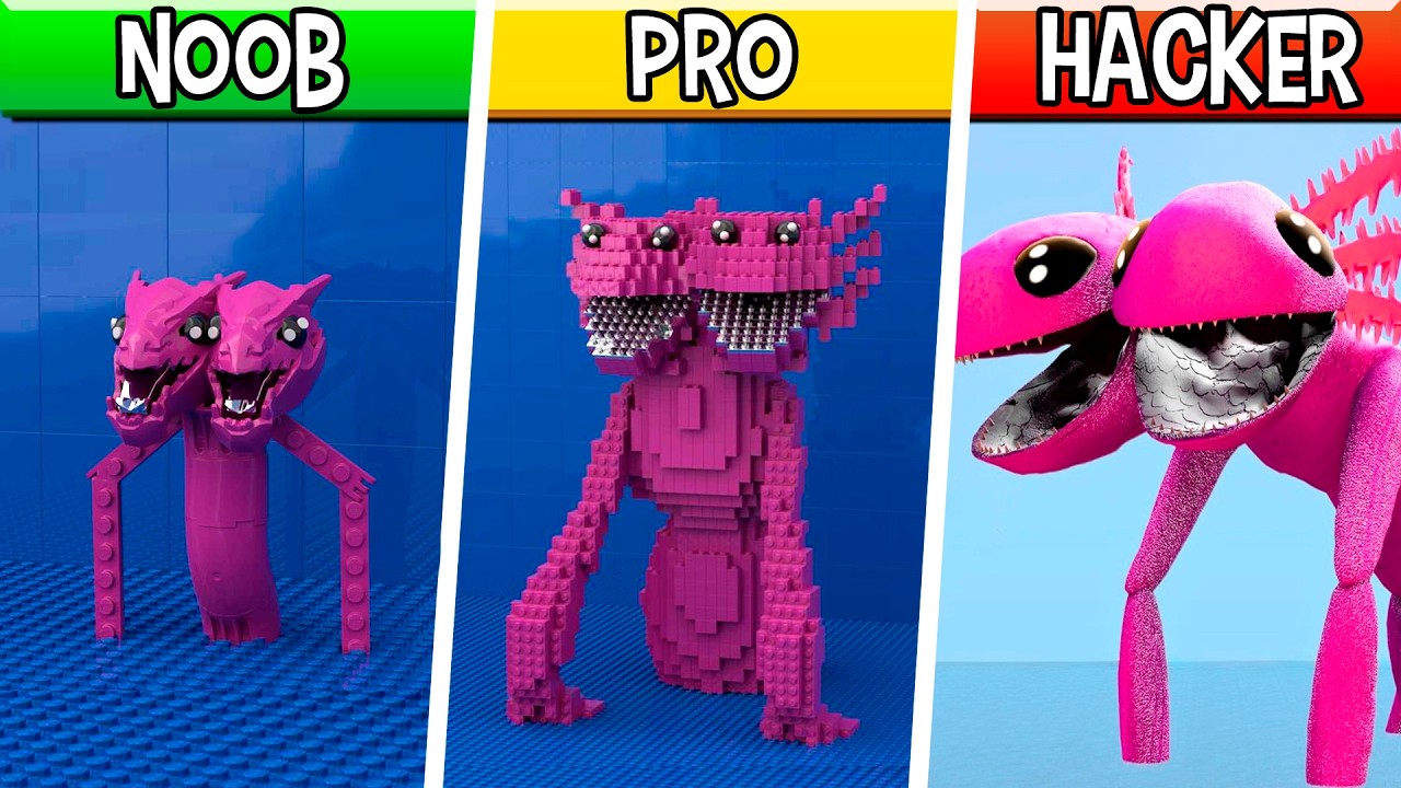 LEGO Dualotl Axolotl Sea Monster : Noob, Pro, HACKER! / (WE SWAM TOO FAR IN THE OCEAN)