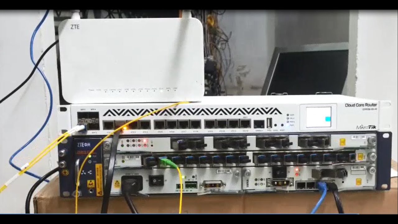 Instalasi OLT  ZTE c320 ke Mikrotik ,dan ke Modem Onu