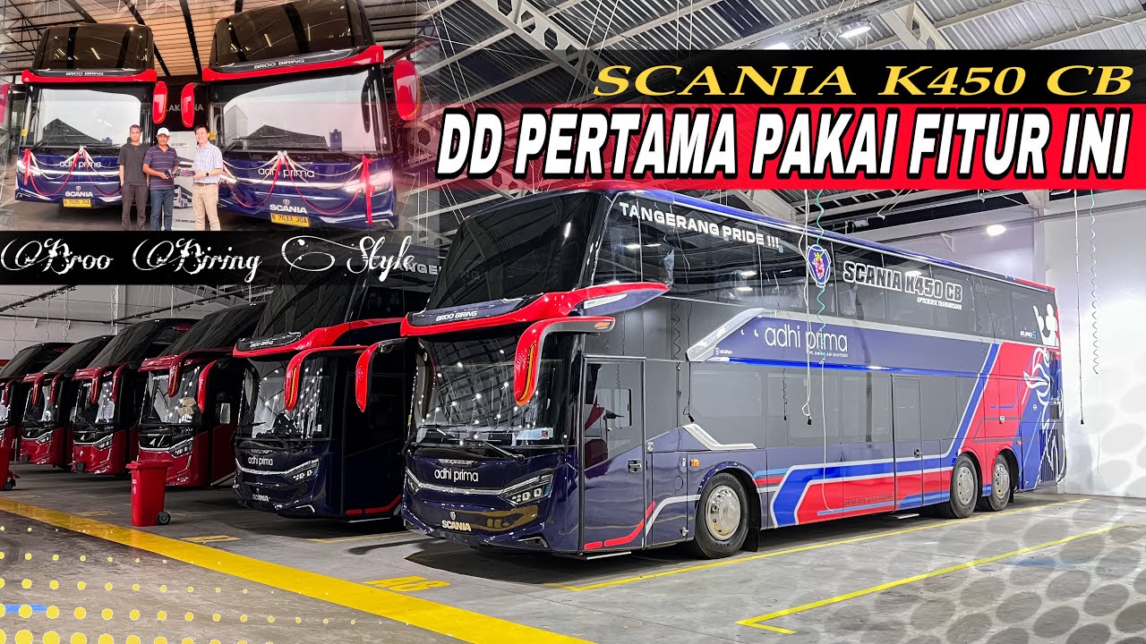 BROO BIRING BERAKSI - PALEMBANG MEMANAS‼️Adhi Prima Scania K450 CB Legacy SR3 Double Decker Ultimate