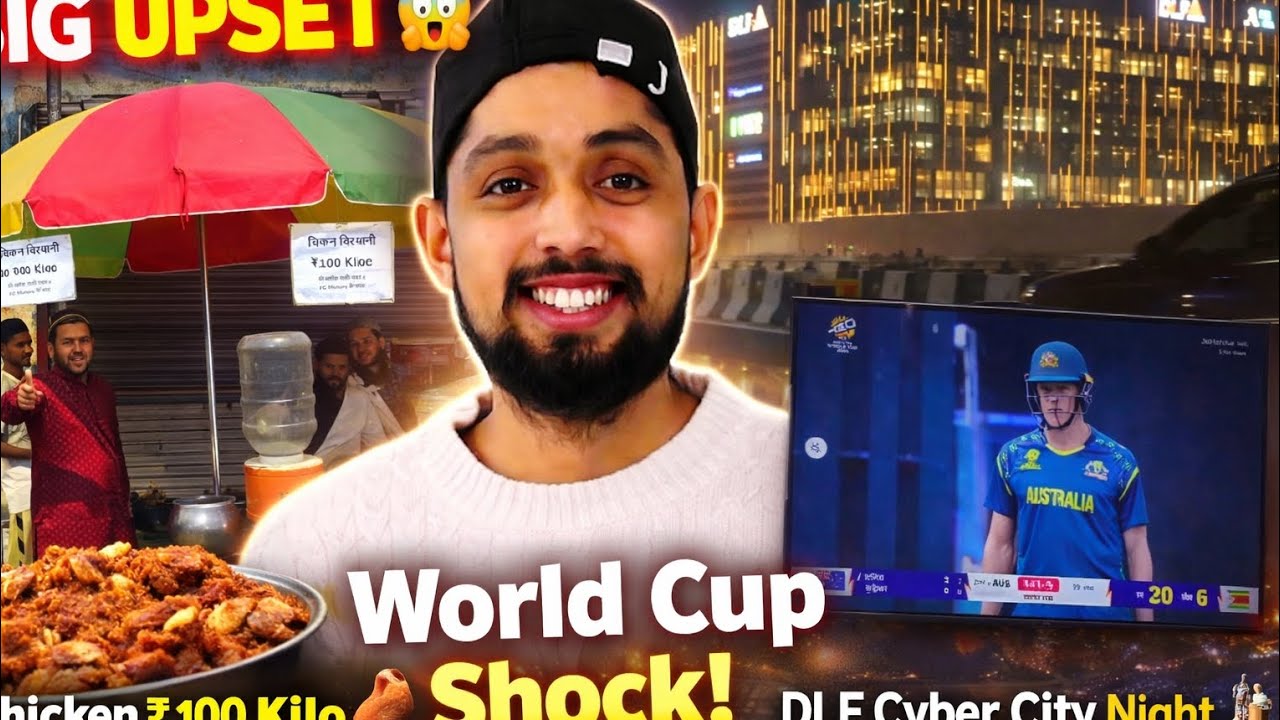 World Cup Me Big Upset 😱 Aur ₹100 Kilo Chicken?! | DLF Cyber City Ride( Sam k vlogs11 )