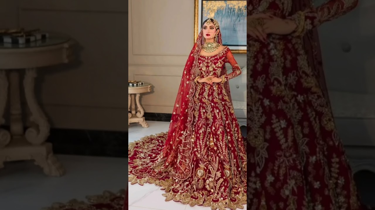 bridal red lehenga full gown designs suits designs 