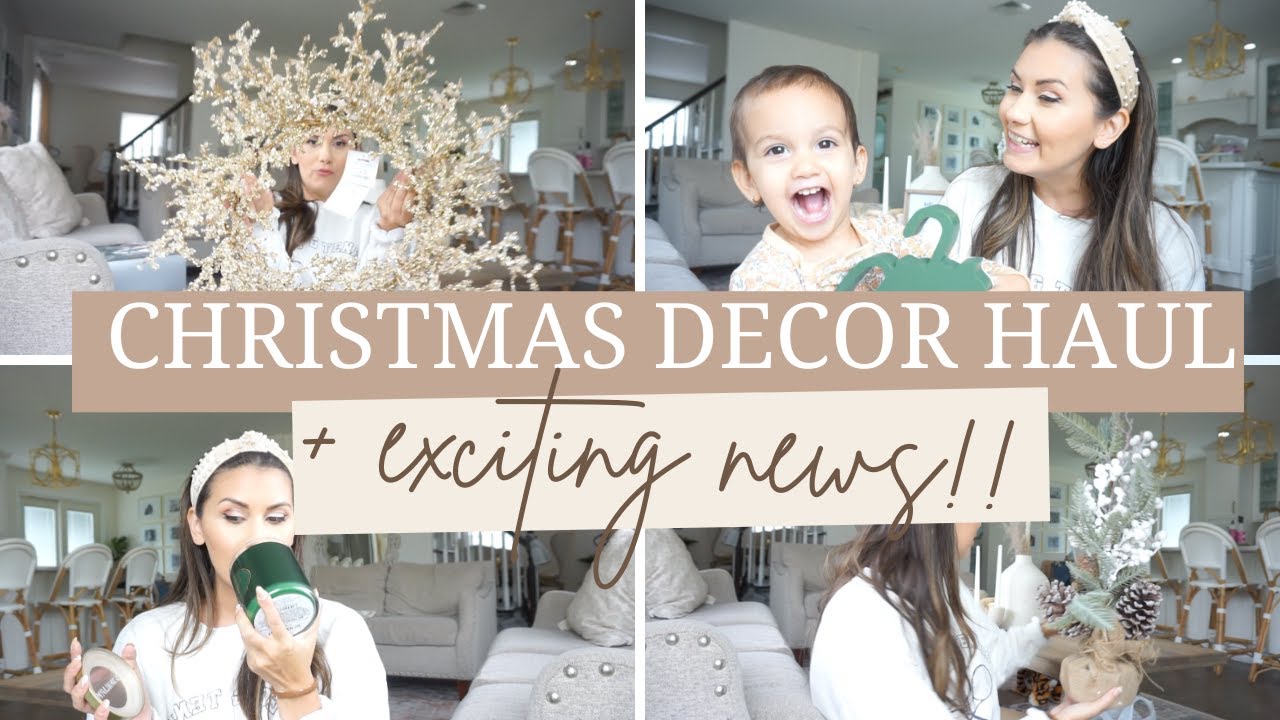CHRISTMAS HOME DECOR HAUL + EXCITING NEWS!! | CHRISTMAS 2021 DECORATING IDEAS | HOLIDAY SEASON