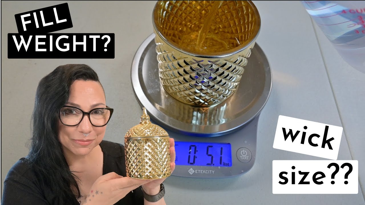 How To Find The Fill Weight for ANY Candle Vessel + Finding the Perfect Wick