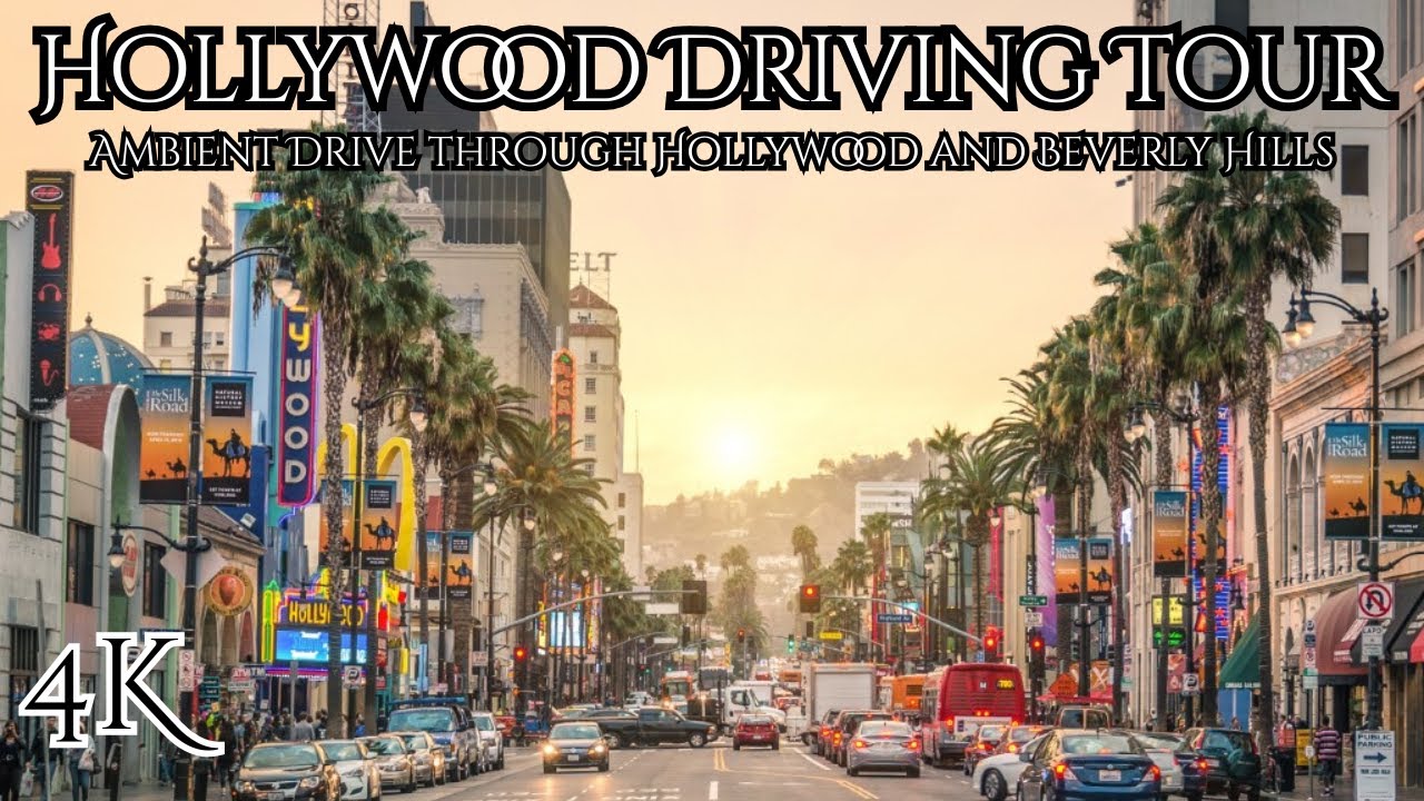 Driving the streets of Hollywood and the Sunset Strip in Los Angeles