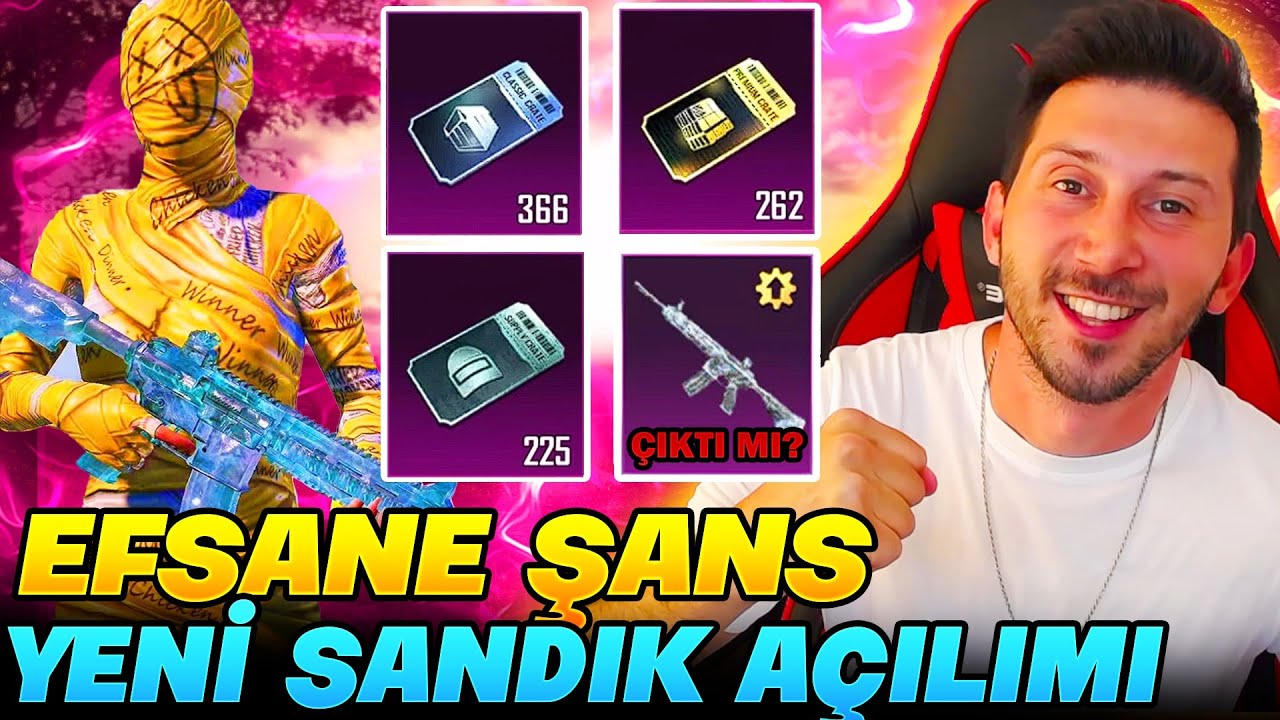 EFSANE ŞANSLI SANDIK AÇILIMI 😱 HER ŞEYİ ALDIK - PUBG MOBILE SANDIK KUTU AÇILIMI