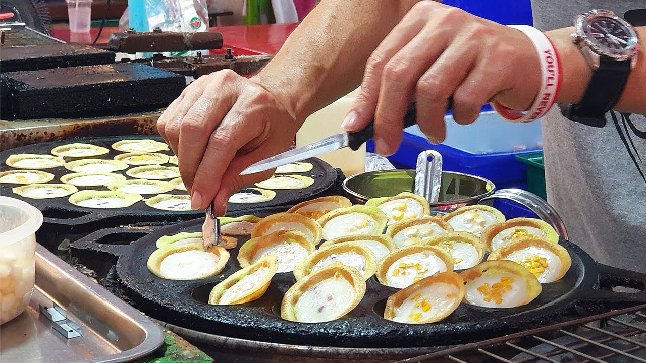 Coconut Crispy Pancake Kanom Krok Ancient Thai Desserts Street Food Food News Video
