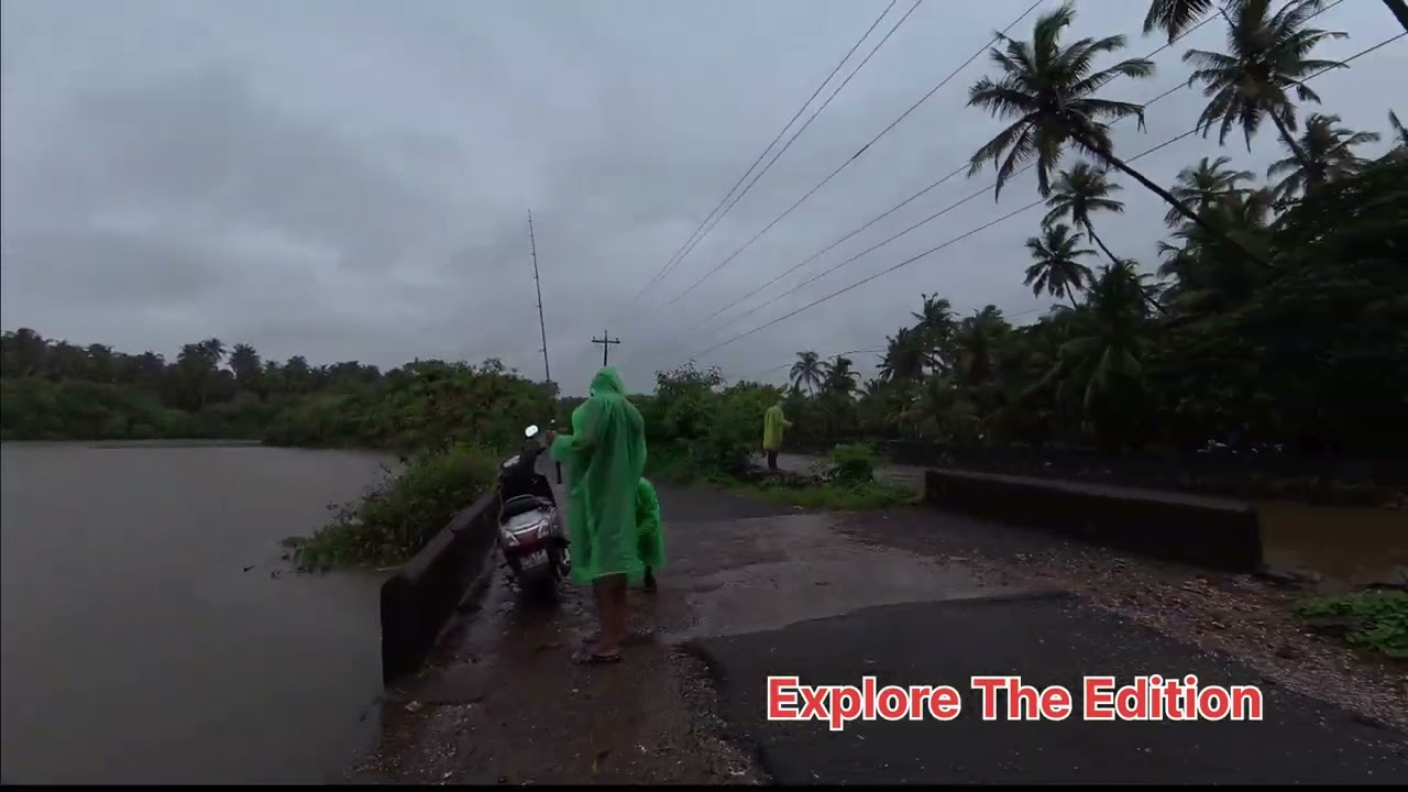 Kerala Village Walk In Monsoon | Roads | Canoli Canal | Fishing | Mangrove Forest | Tea Shop | 4K