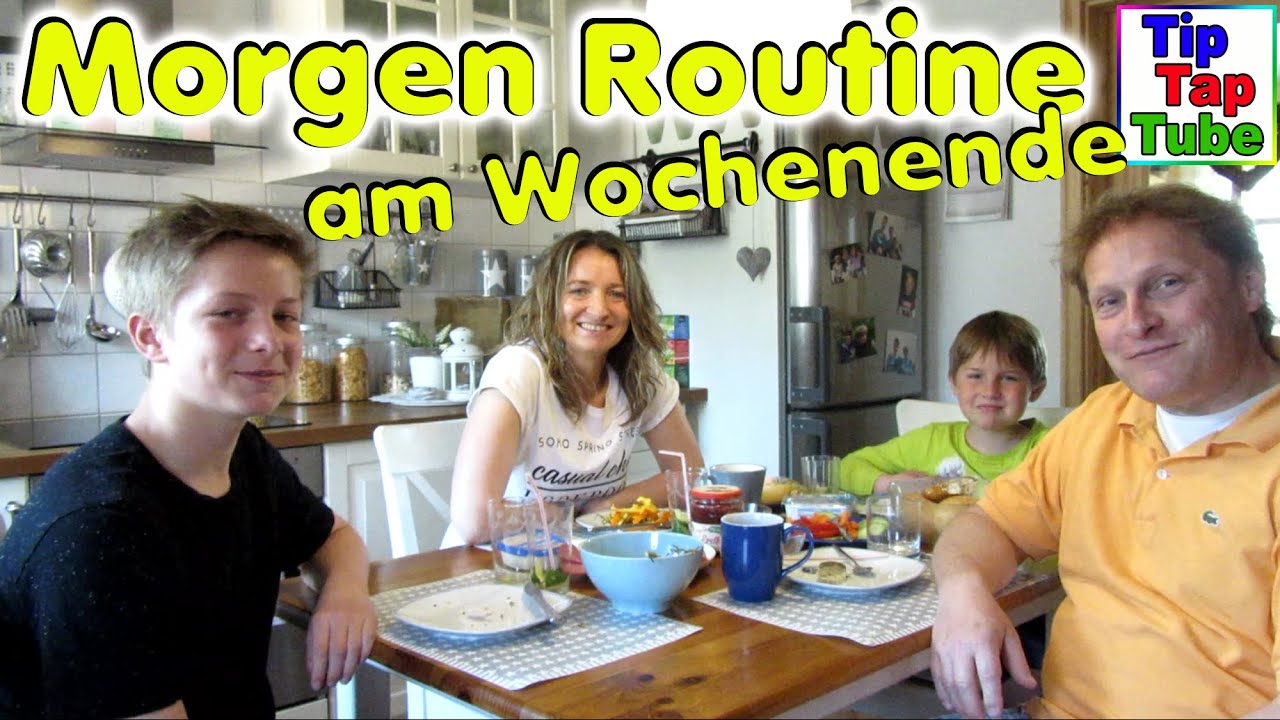 Morgen Routine am Wochenende Brötchen kaufen und frühstücken TipTapTube Kinderkanal