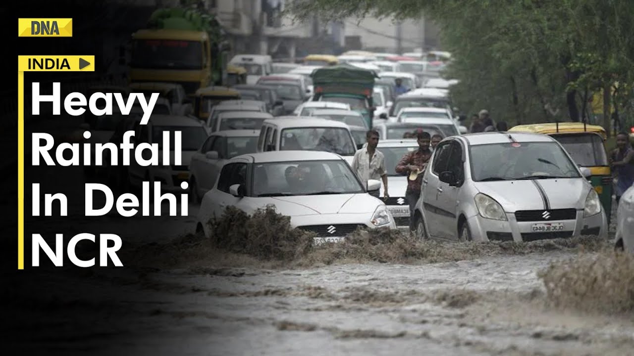 Heavy Rain Lashes Parts Of Delhi And Noida; Roads Waterlogged, Schools Shut