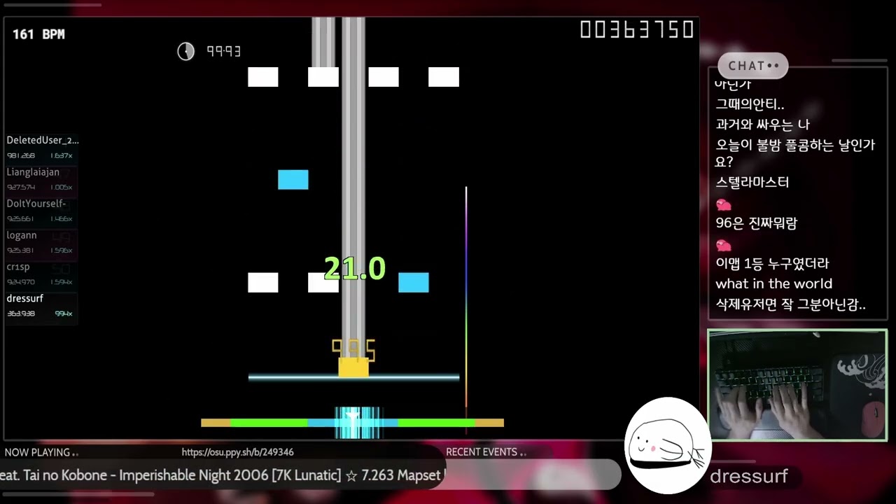 Yuuna Sasara feat. Tai no Kobone - Imperishable Night 2006 [7K Lunatic] Full Combo