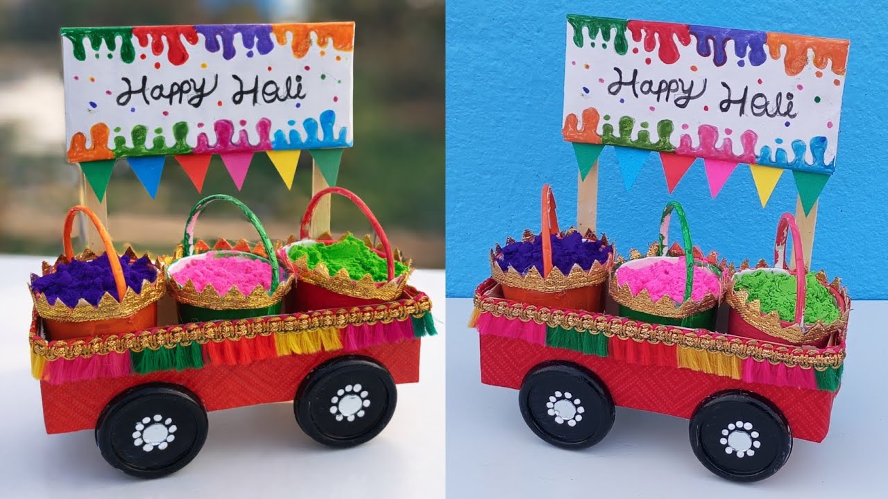 Holi Decoration Ideas //Holi Gift Hamper //Holi Special Craft At Home //Holi Craft 
