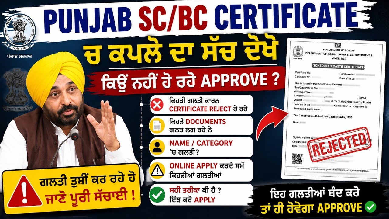 Punjab SC/BC Certificate Rejected? 😲 See How Senior Officers Work | The Whole Truth
