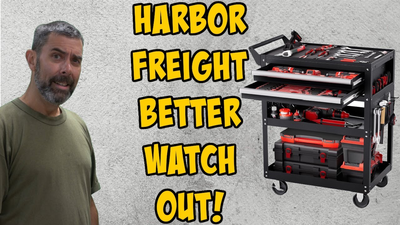 Vevor Rolling Tool Cart. Full Assembly and Review Video.