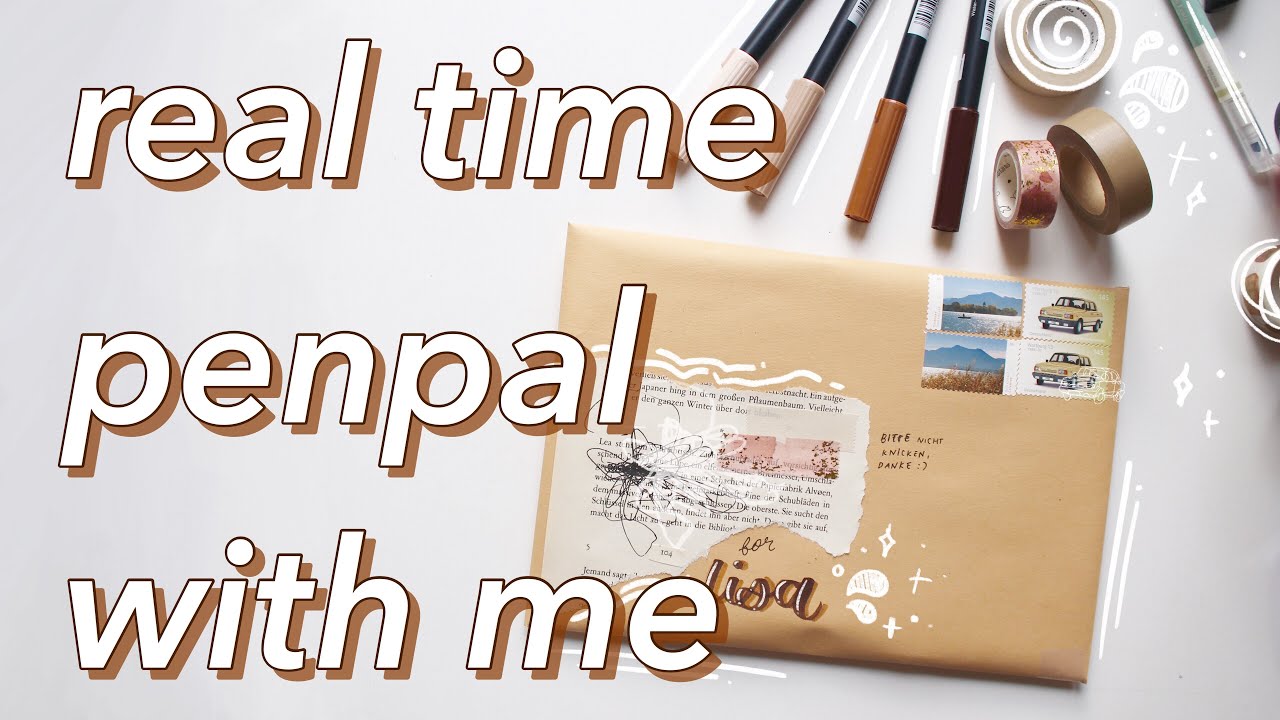 real time penpal with me — soft brown & pink theme