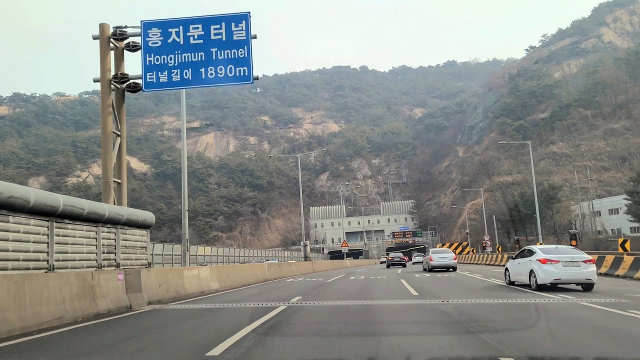 4k, drive, asmr, video, 내부순환로, 홍지문, 정릉, 터널, 티맵, Naebu, expressway, tunnel, road, Korea, tmap,