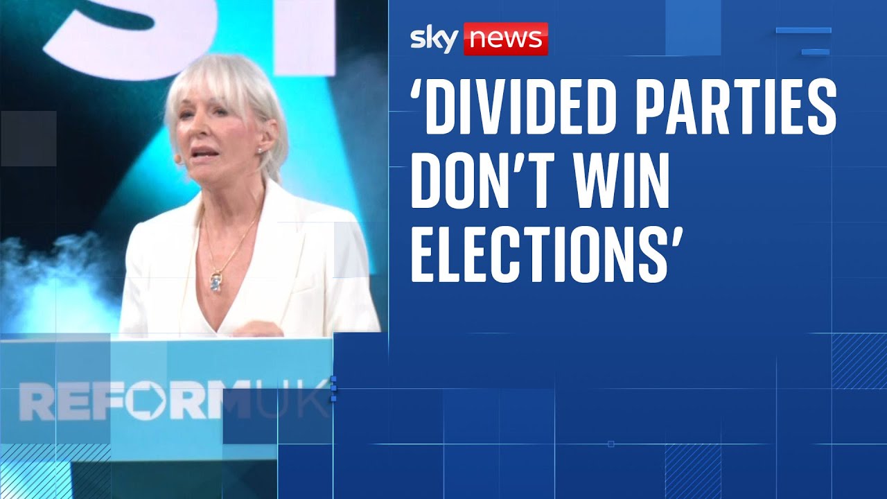 Nadine Dorries speaks after defecting to Reform UK from Conservatives