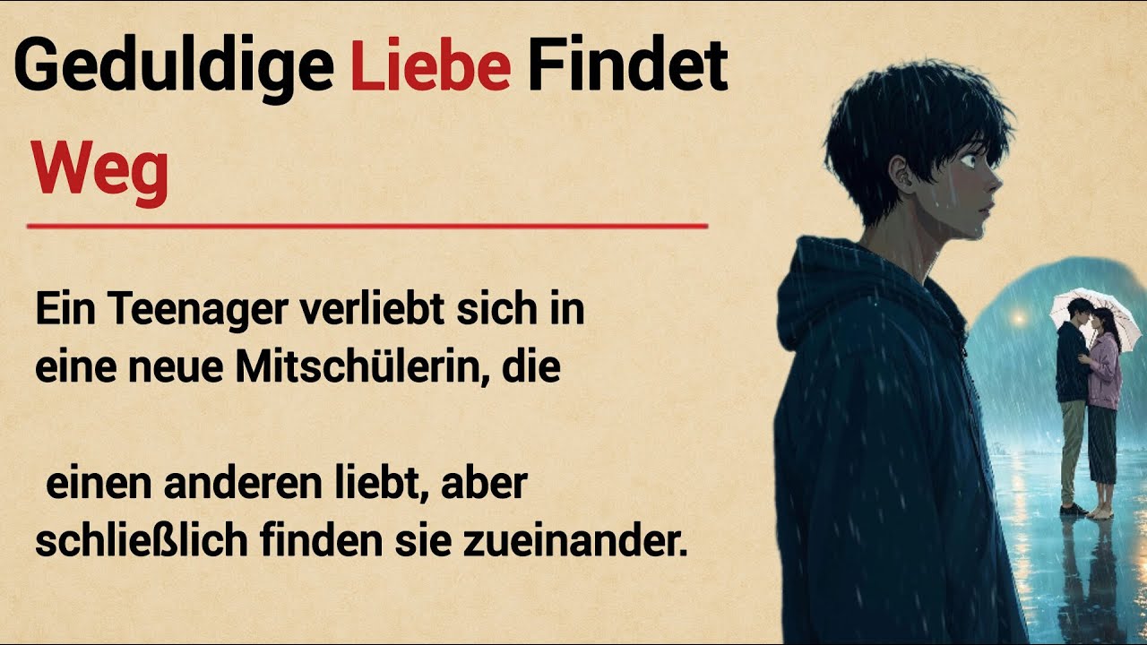 Learn German Through Story 📚 | My First Love Story in Simple German for Beginners | A1-A2 Level 💔❤️