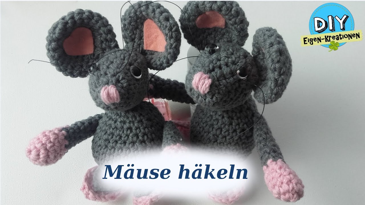 Kleine Maus mit Häkelanleitung