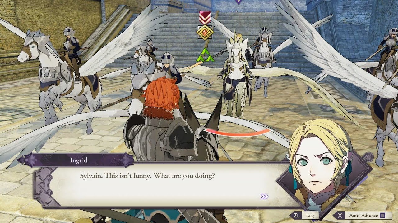 Fire Emblem: Three Houses - Sylvain Vs Ingrid Unique Dialogue At Arianrhod
